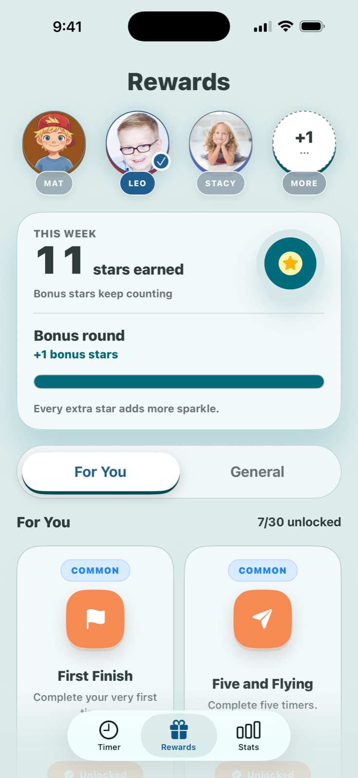 TickTod stars and rewards